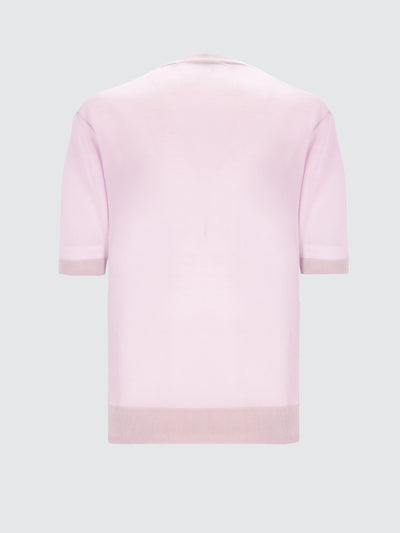 T-shirt girocollo in maglia