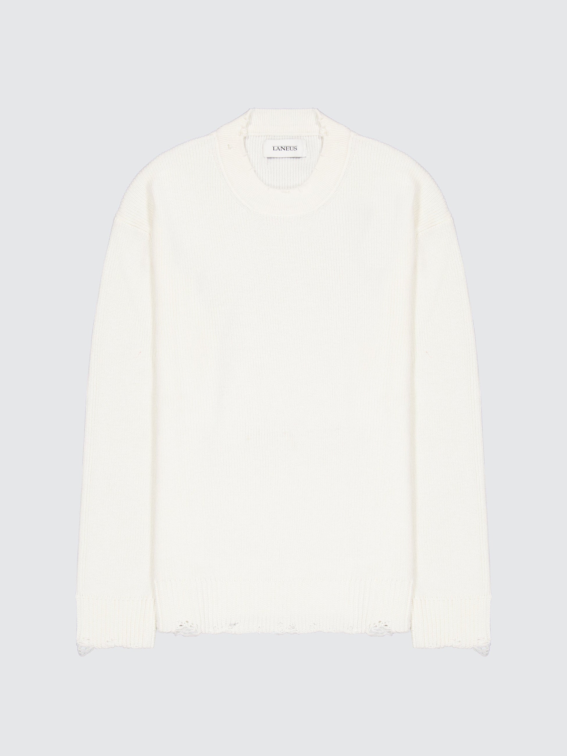 Maglia girocollo a costine