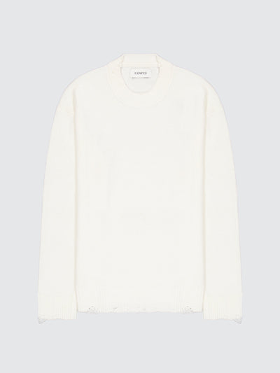 Maglia girocollo a costine