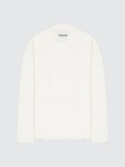 Maglia girocollo a costine