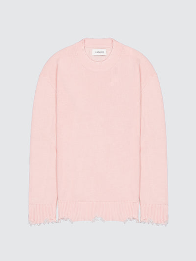 Maglia girocollo a costine