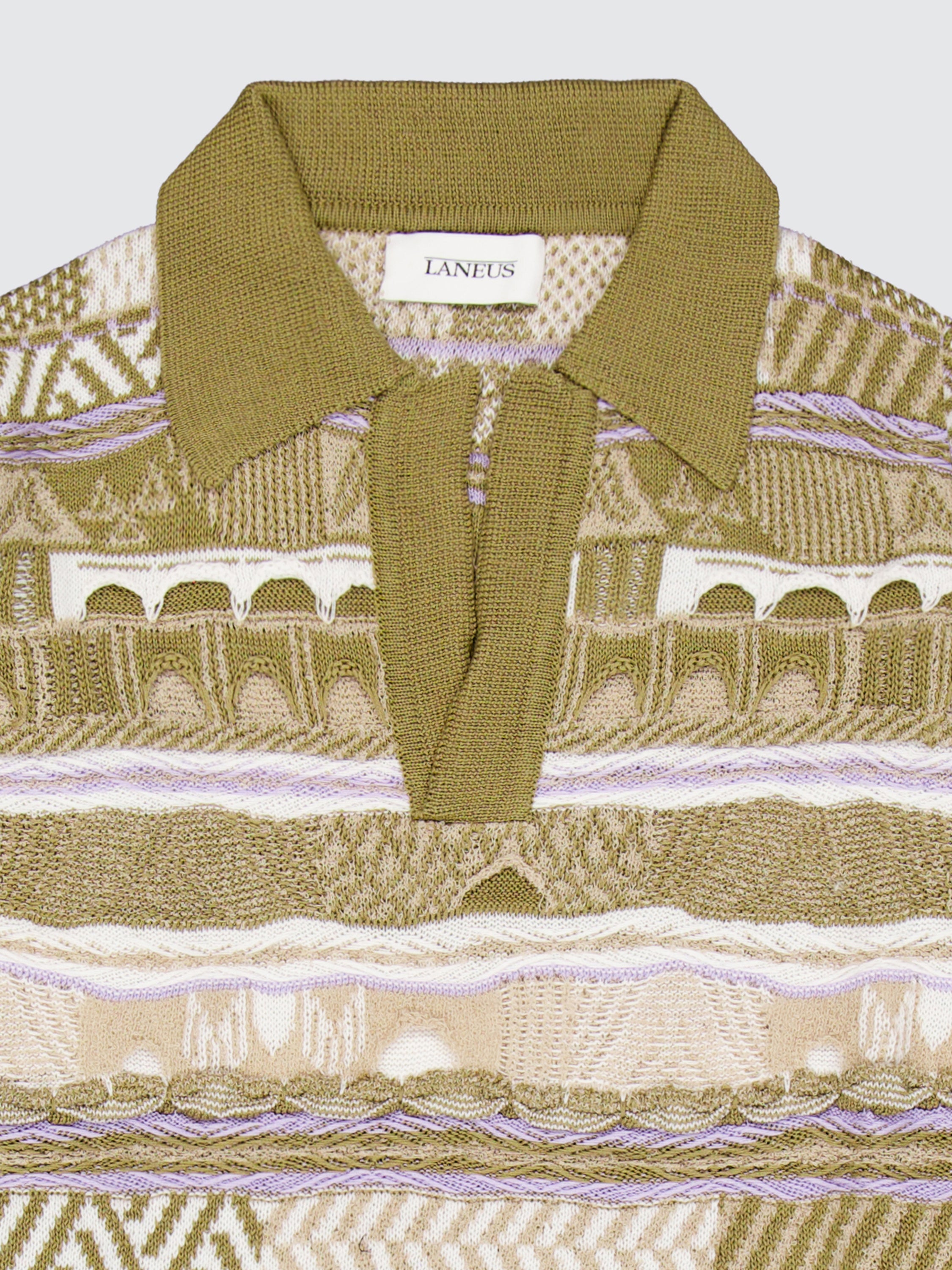 Polo "Laneus" jacquard in filato di cotone