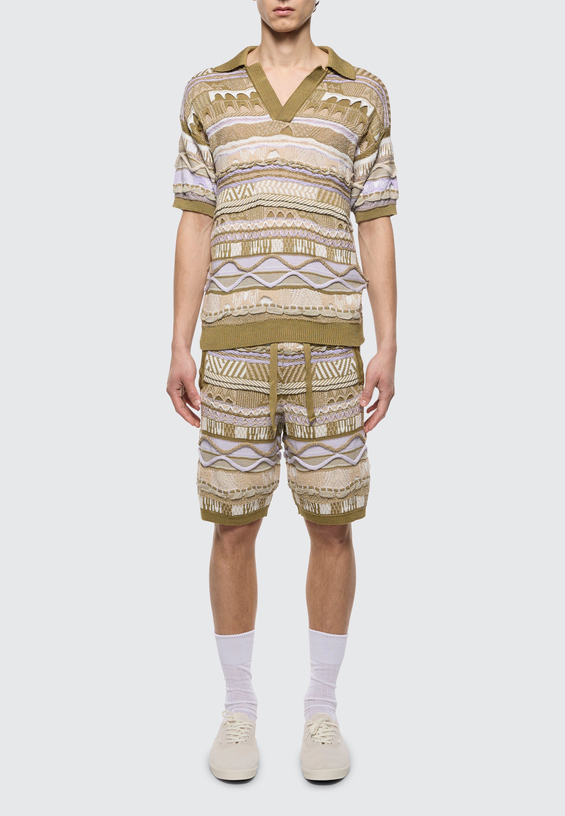 Polo "Laneus" jacquard in filato di cotone