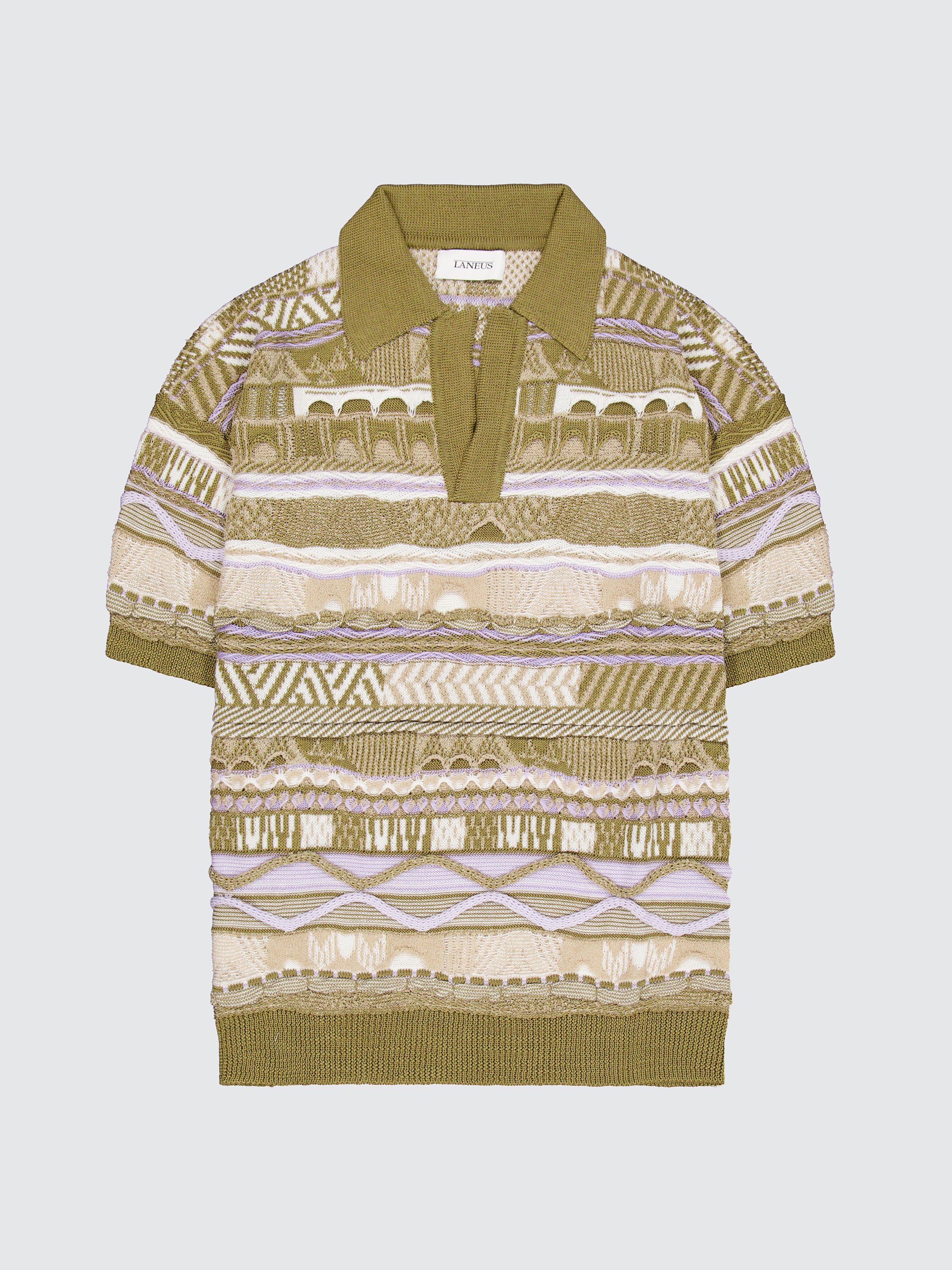 Polo "Laneus" jacquard in filato di cotone