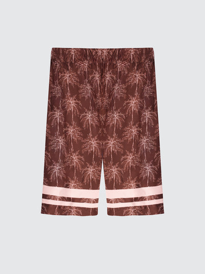 Bermuda gamba larga palm print