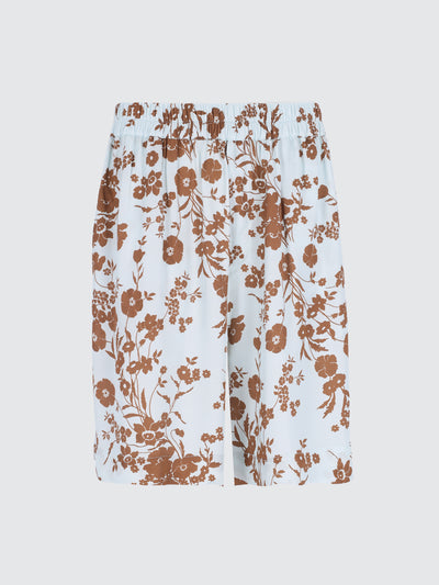 Bermuda gamba larga flower print