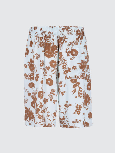 Bermuda gamba larga flower print