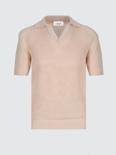 Polo in maglia a rete