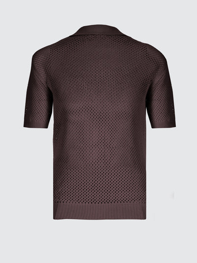 Polo in maglia a rete