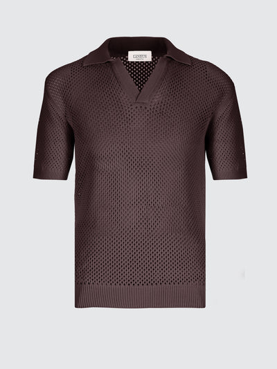 Polo in maglia a rete