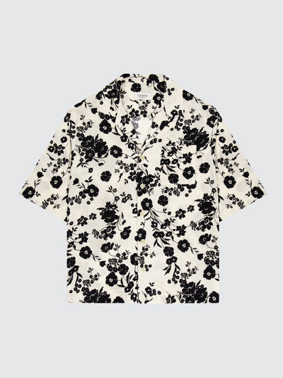 Camicia boxy bowling flower print