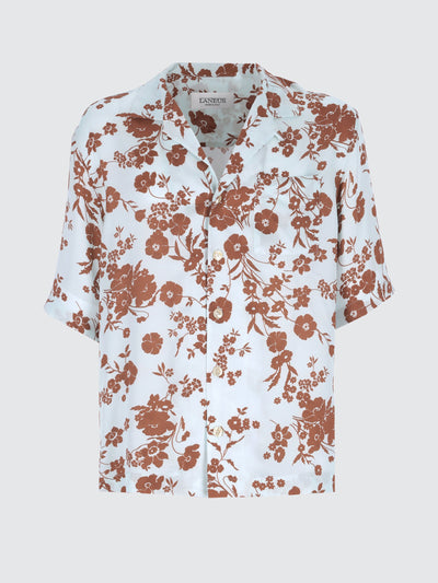 Camicia boxy bowling flower print