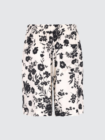 Bermuda gamba larga flower print