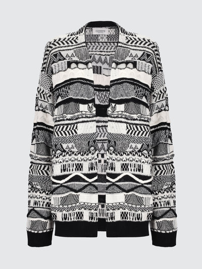 Cardigan jacquard multifilo "Laneus"