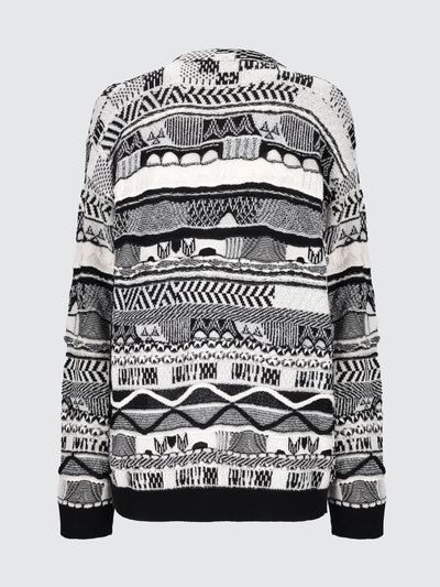 Cardigan jacquard multifilo "Laneus"