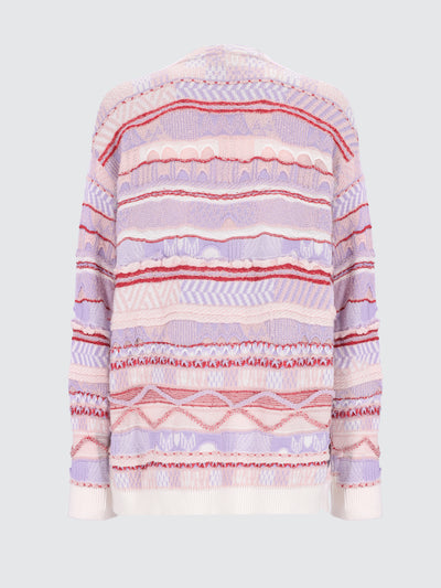 Cardigan jacquard multifilo "Laneus"