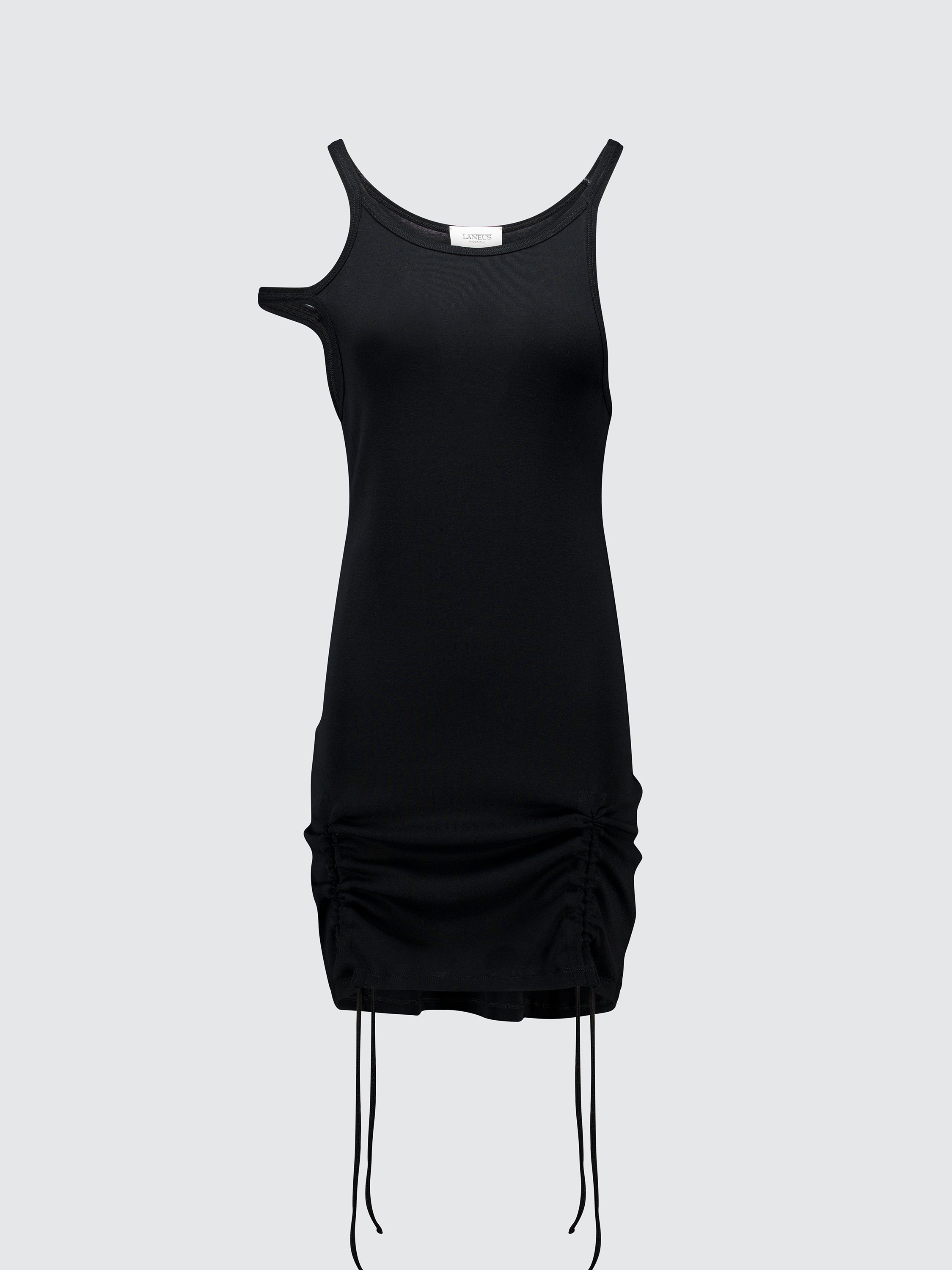 Abito canotta a costine coulisse