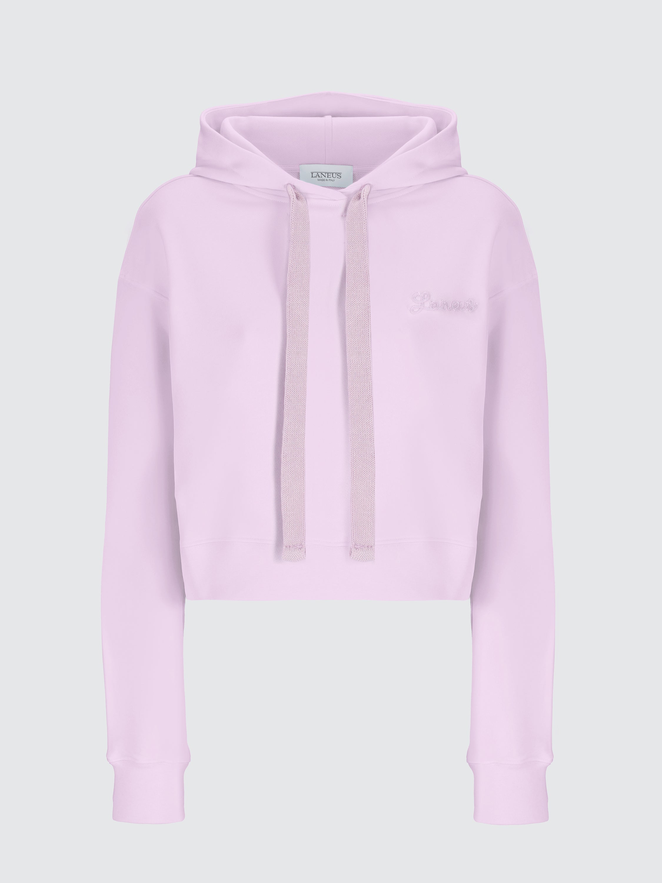 Felpa boxy con cappuccio in cotone