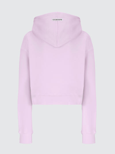 Felpa boxy con cappuccio in cotone