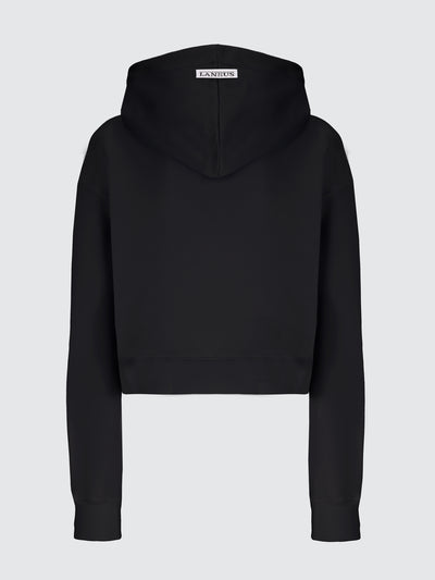 Felpa boxy con cappuccio in cotone