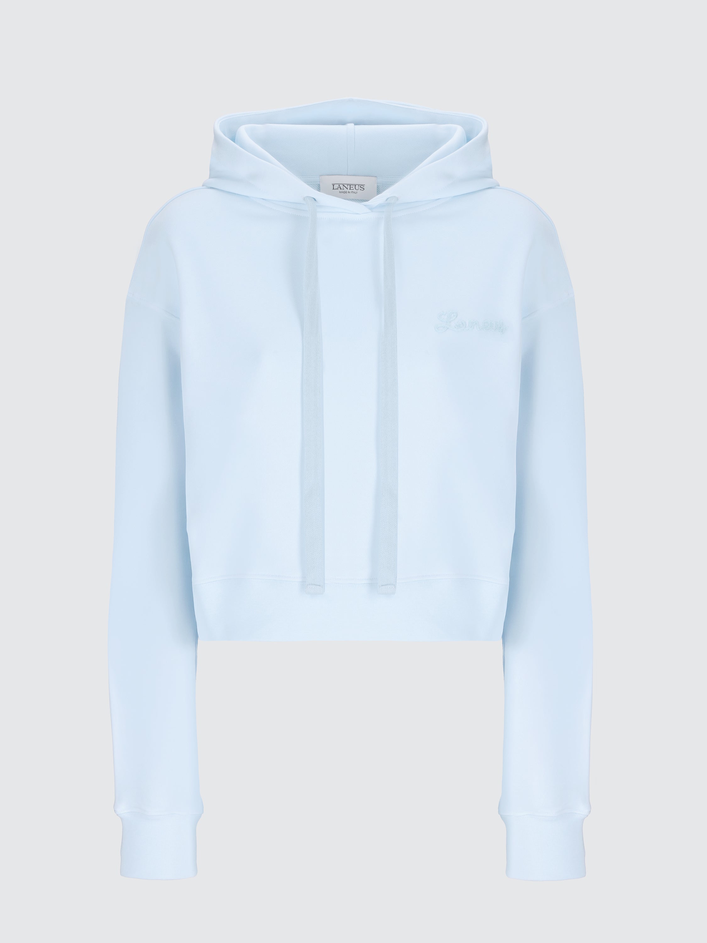 Felpa boxy con cappuccio in cotone