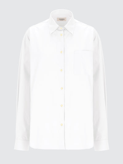 Camicia oversize in popeline di cotone