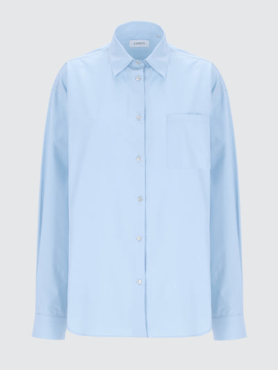 Camicia oversize in popeline di cotone