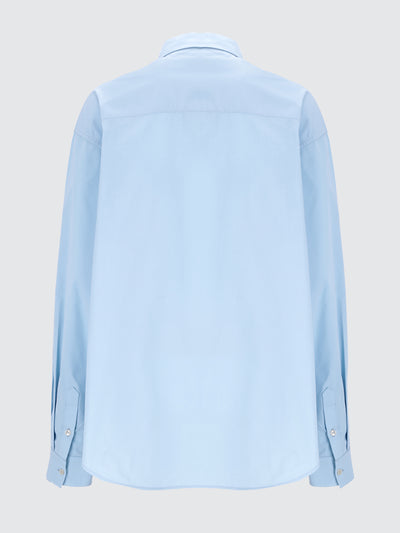 Camicia oversize in popeline di cotone