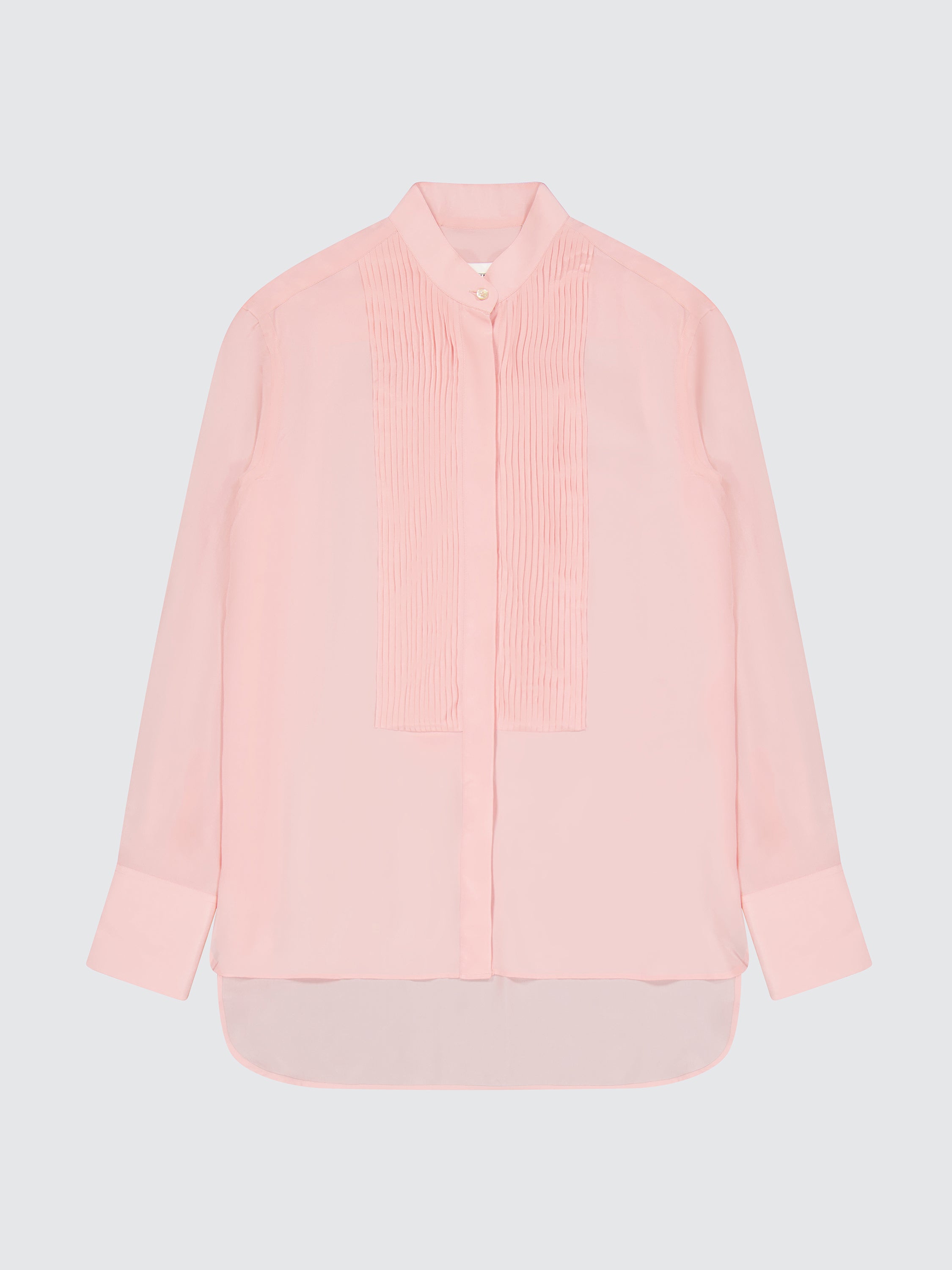Camicia oversize in crepe de chine