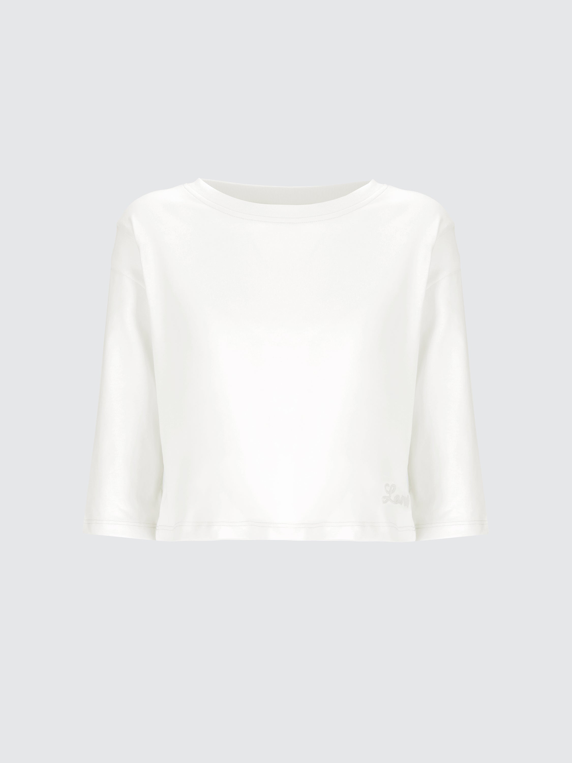 Boxy cropped t-shirt in jersey