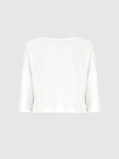 Boxy cropped t-shirt in jersey