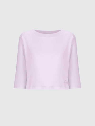 Boxy cropped t-shirt in jersey