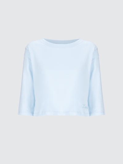Boxy cropped t-shirt in jersey