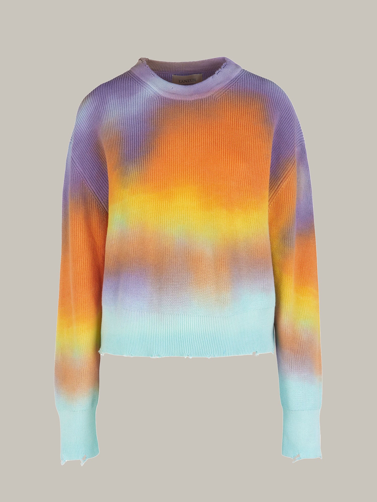 TIE DYE CROP ROUNDNECK