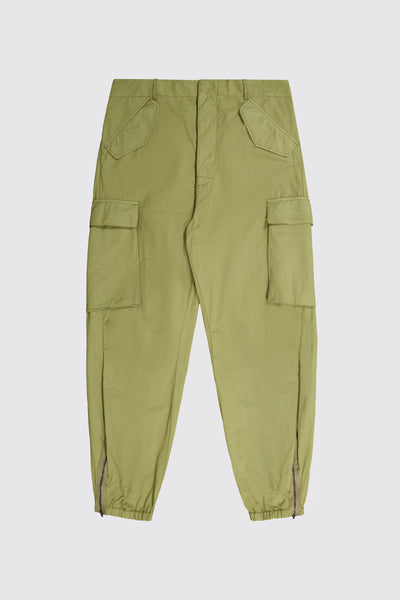 Laneus military green pantaloni cargo