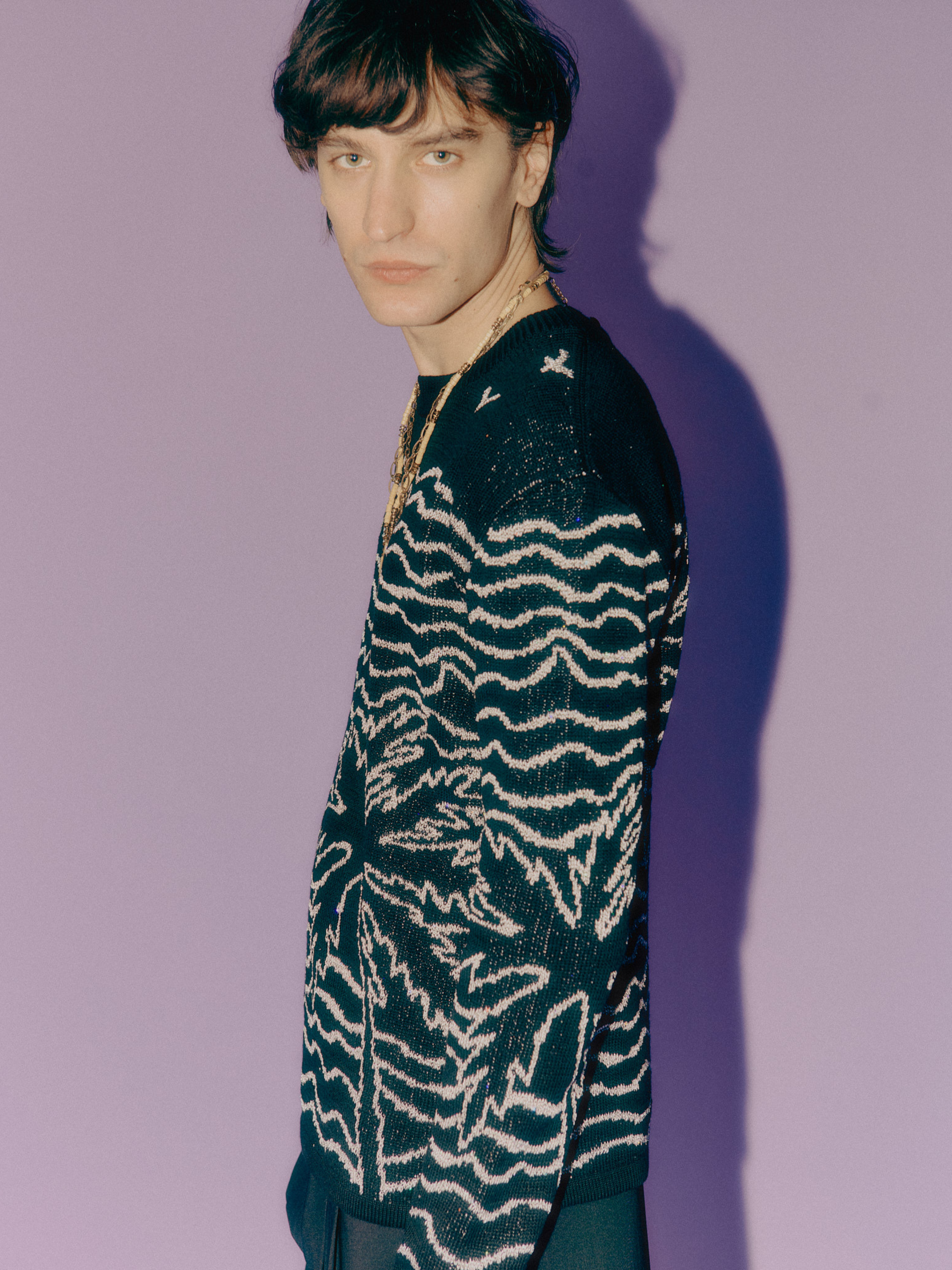 Crewneck jacquard jumper