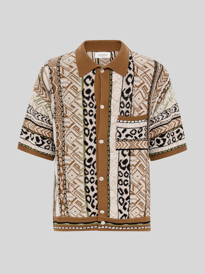 LANEUS JACQUARD KNIT SHIRT