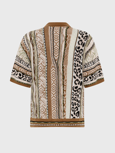 LANEUS JACQUARD KNIT SHIRT