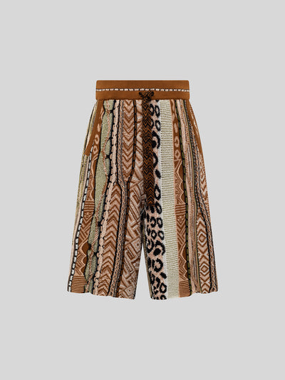 "LANEUS" MULTI-THREAD JACQUARD BERMUDA SHORTS