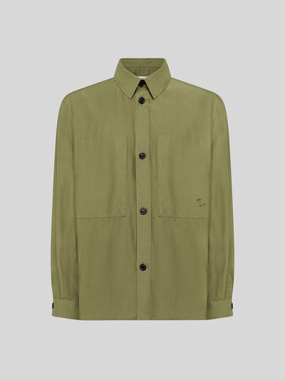 LINEN AND VISCOSE OVERSHIRT