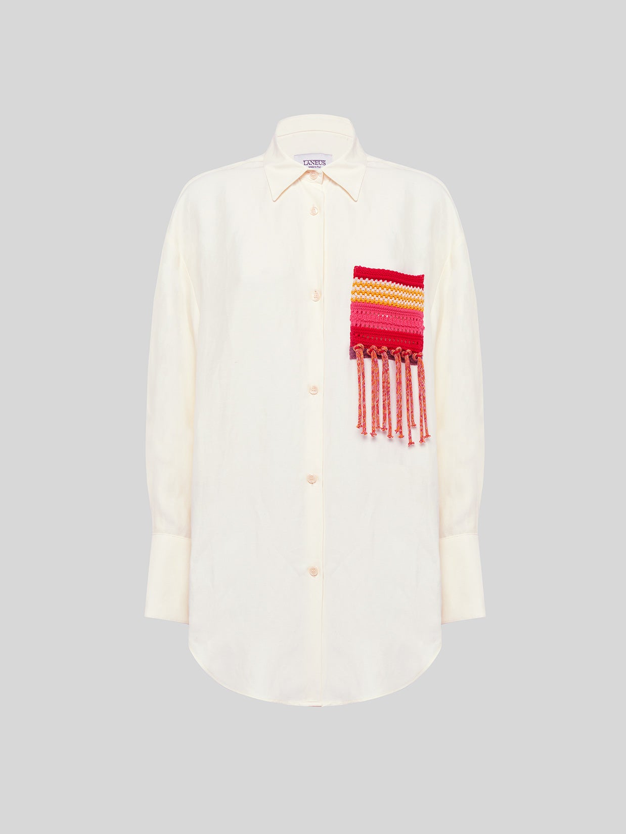 CAMICIA OVERSIZE IN LINO E VISCOSA