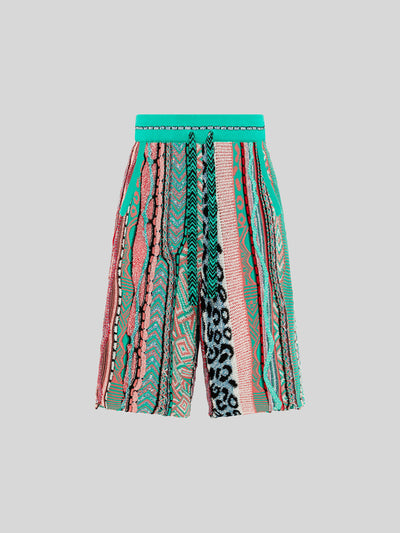 "LANEUS" MULTI-THREAD JACQUARD BERMUDA SHORTS