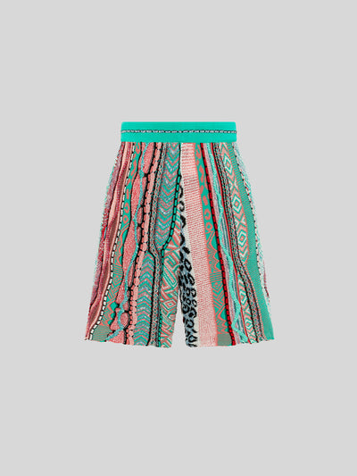 "LANEUS" MULTI-THREAD JACQUARD BERMUDA SHORTS