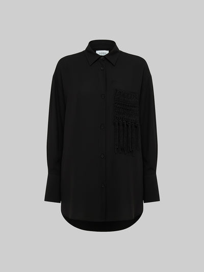 OVERSIZED LINEN AND VISCOSE SHIRT