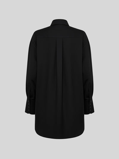 OVERSIZED LINEN AND VISCOSE SHIRT