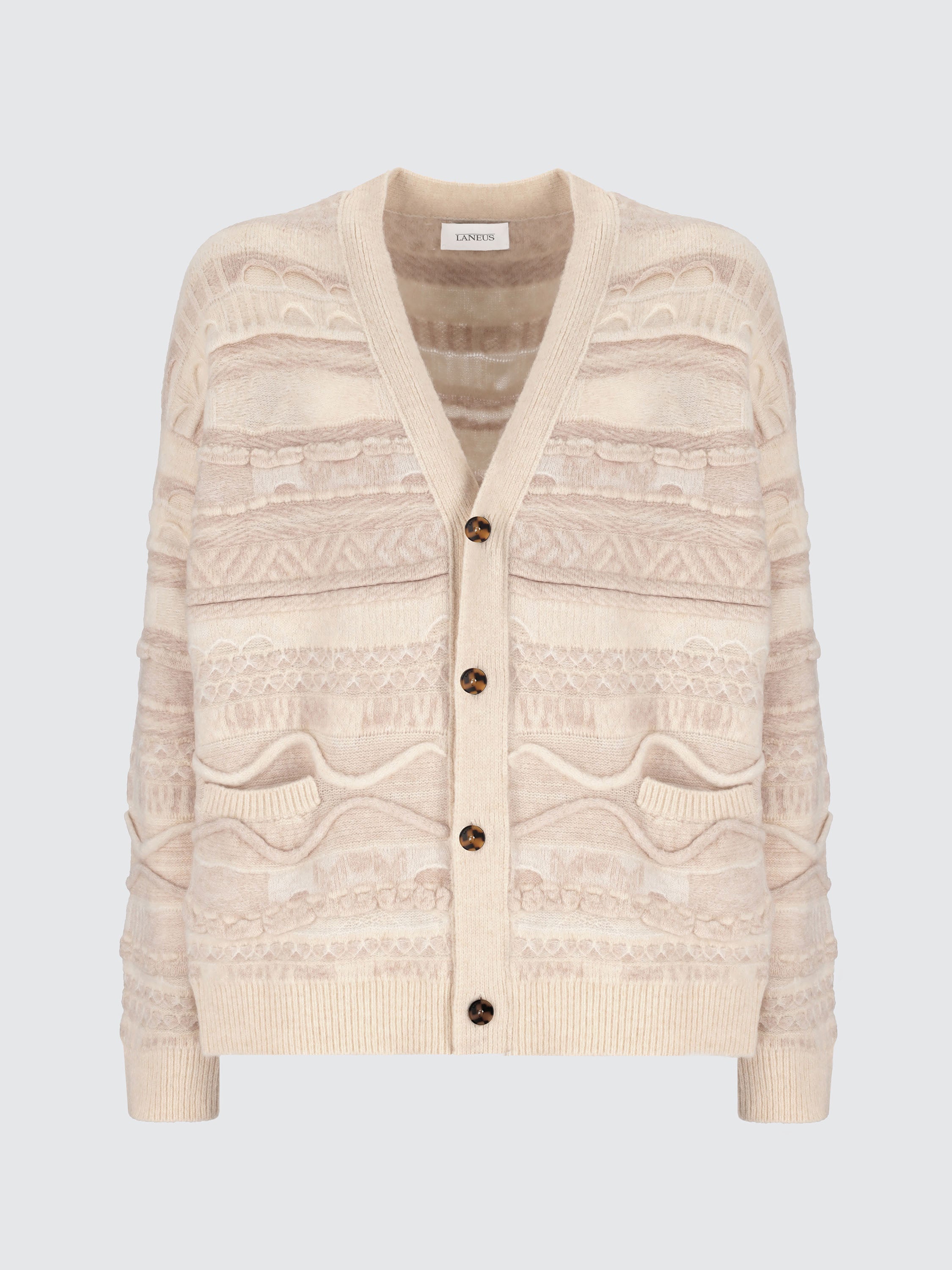 Jacquard Patterned Cardigan