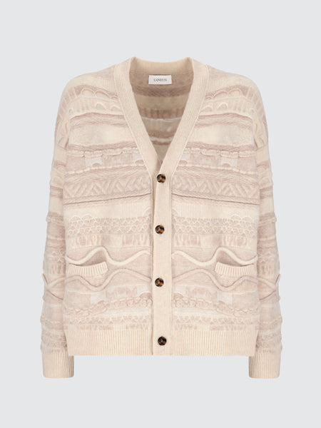 Jacquard Patterned Cardigan