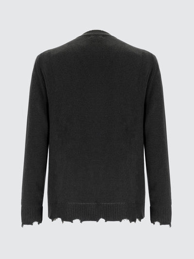 Maglia Girocollo Con Rotture In Lana