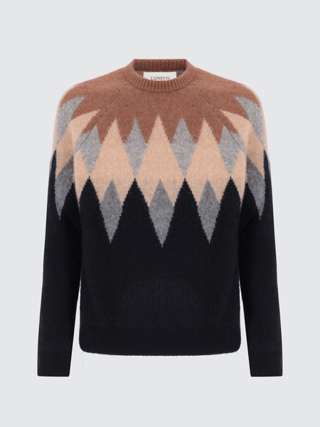 Argyle Cashmere and Silk Crewneck