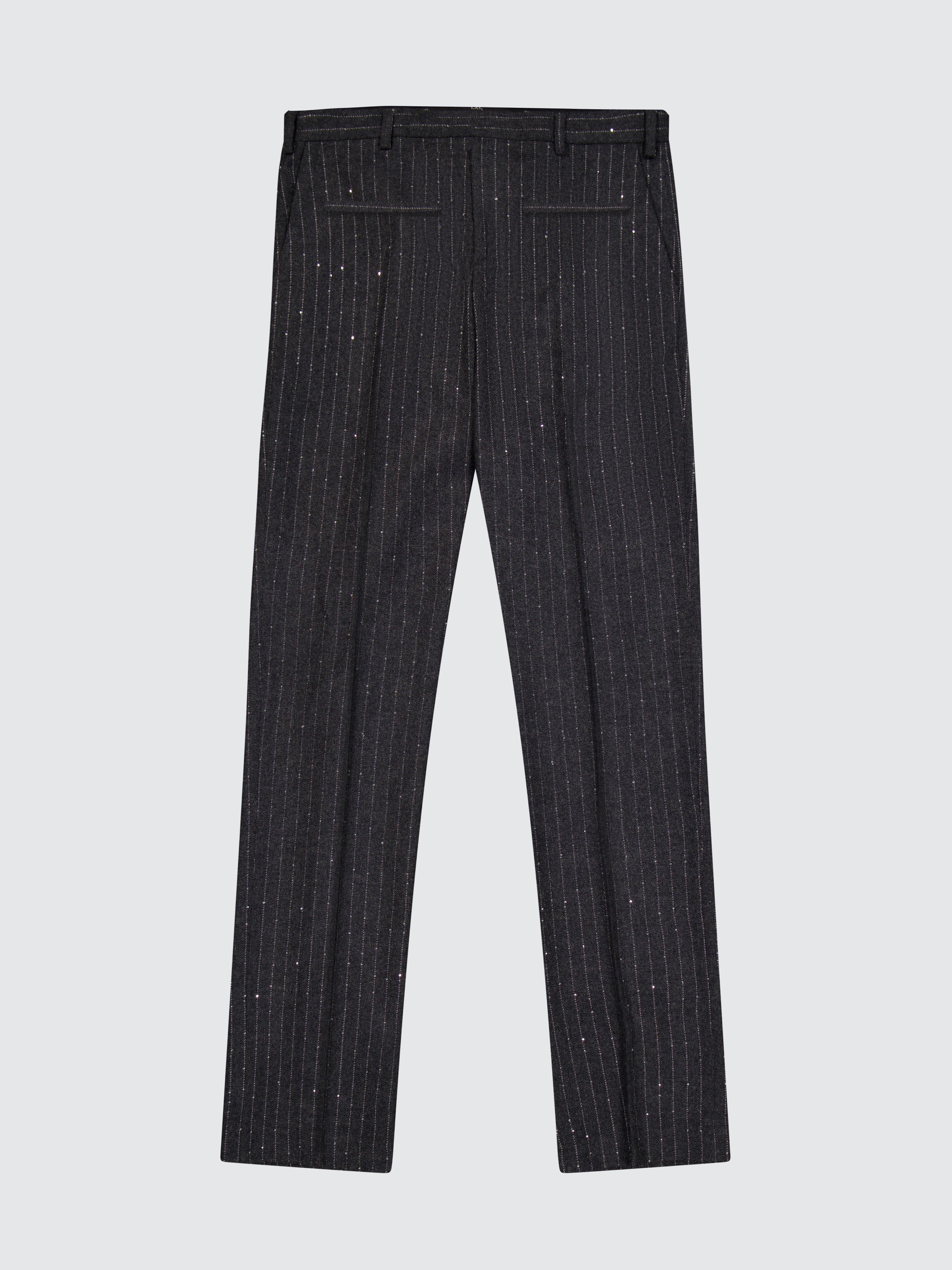 Pinstriped Cigarette Trousers